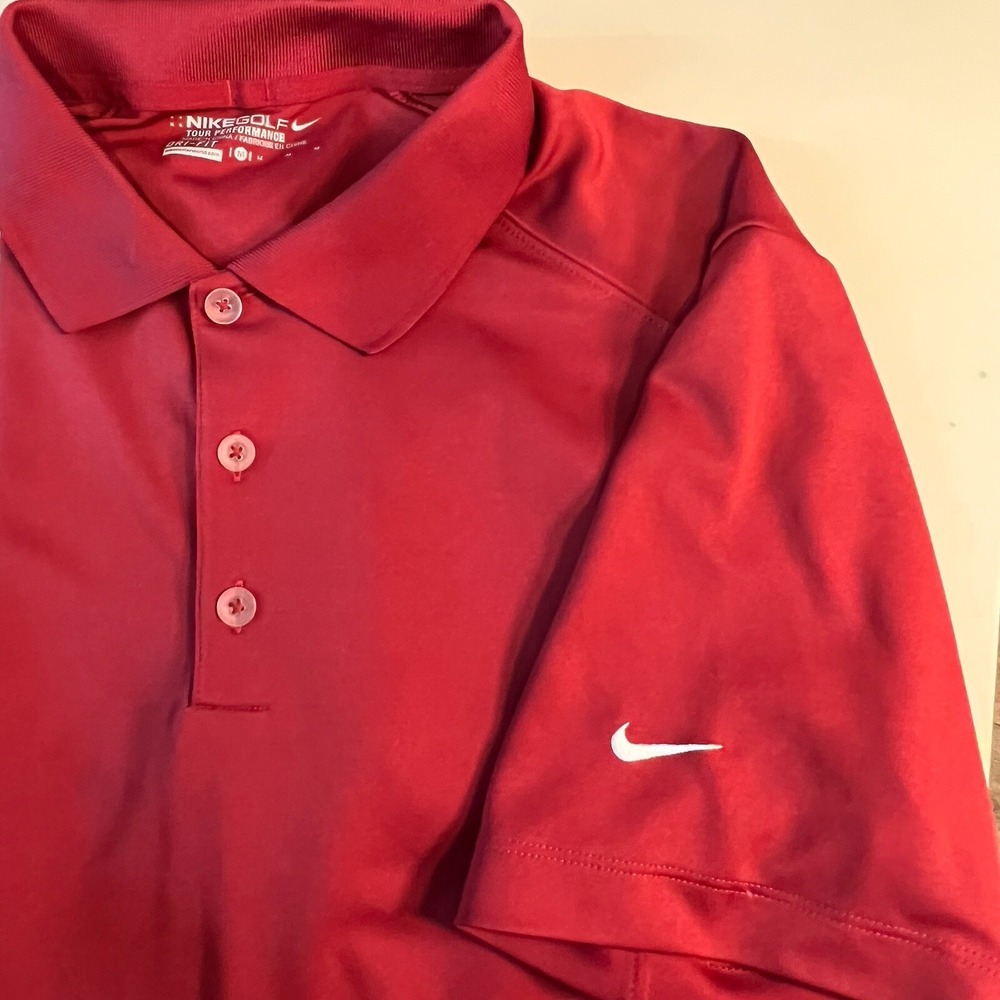 Nike Golf Tour Performance Dri-FIT Polo Shirt Red Mens Medium 818050-613
